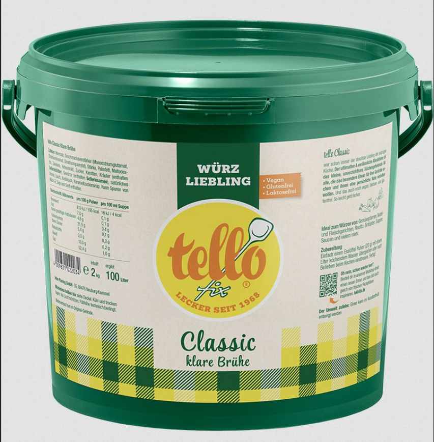 tellofix ,klare Delikatess-Suppe,2000g